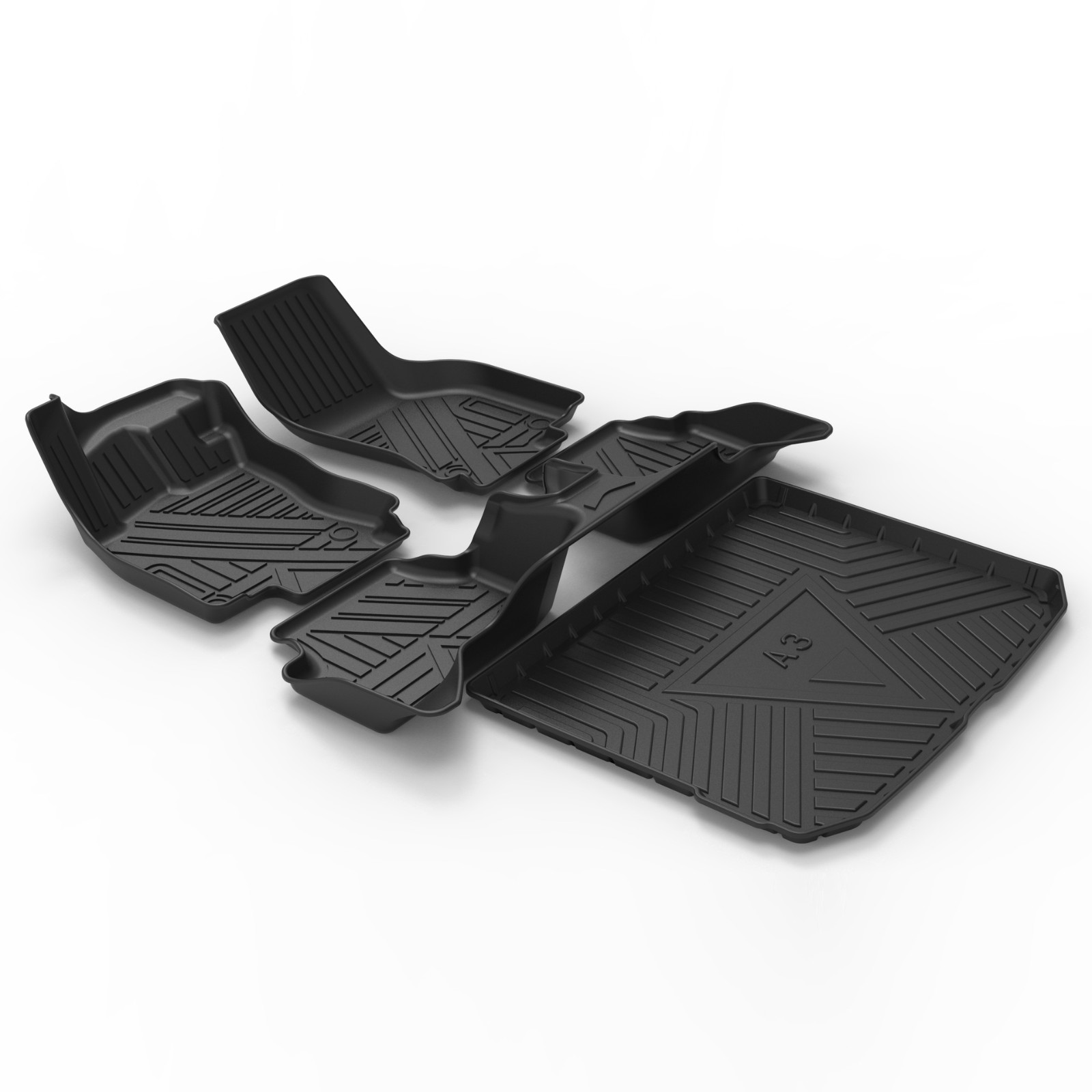 汽车脚垫OEM定制专车专用v型黑色tpe脚垫全包围环保防水防擦脚垫