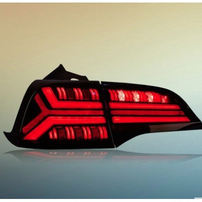 适用于特斯拉Model3尾灯总成Model Y改装LED战警尾灯行车灯流光灯 2只起售